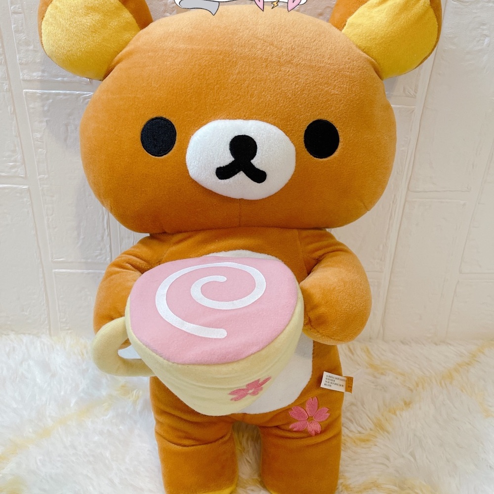 Cute rilakkuma bear cupcake plush